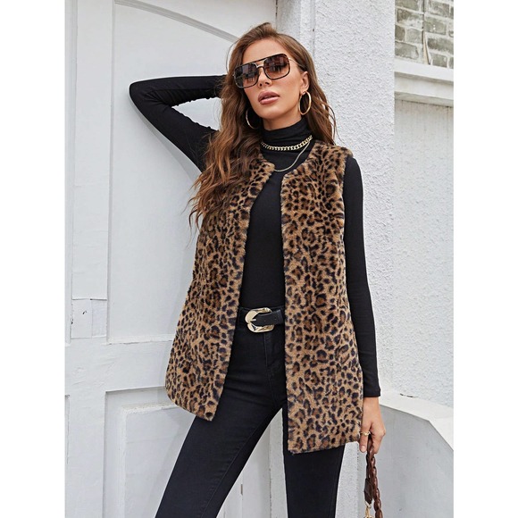 WILA Jackets & Blazers - WILA Leopard Print Teddy Jacket